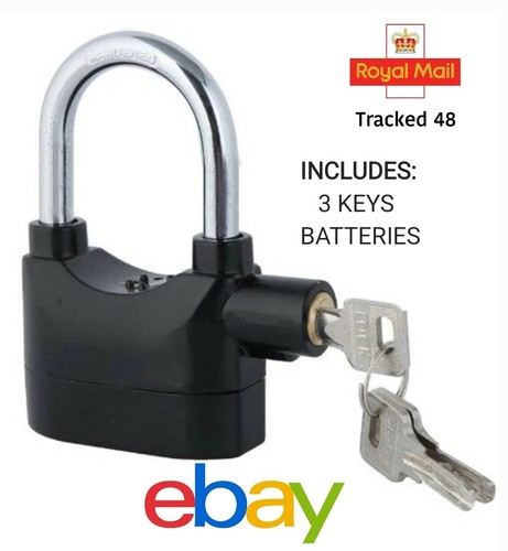 New 110db alarmed padlock - alarmed,